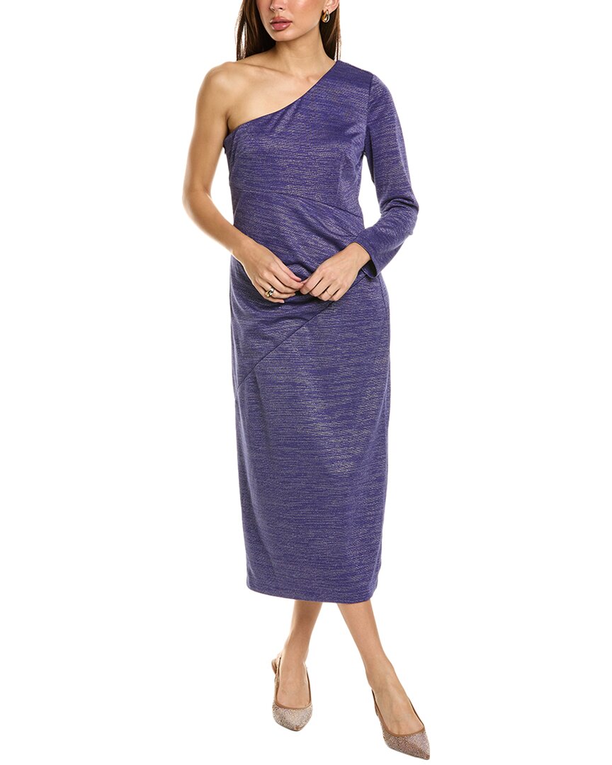 purple one shoulder midi dress JS Collections Maddie One-Shoulder Midi Dress, Blue / 4