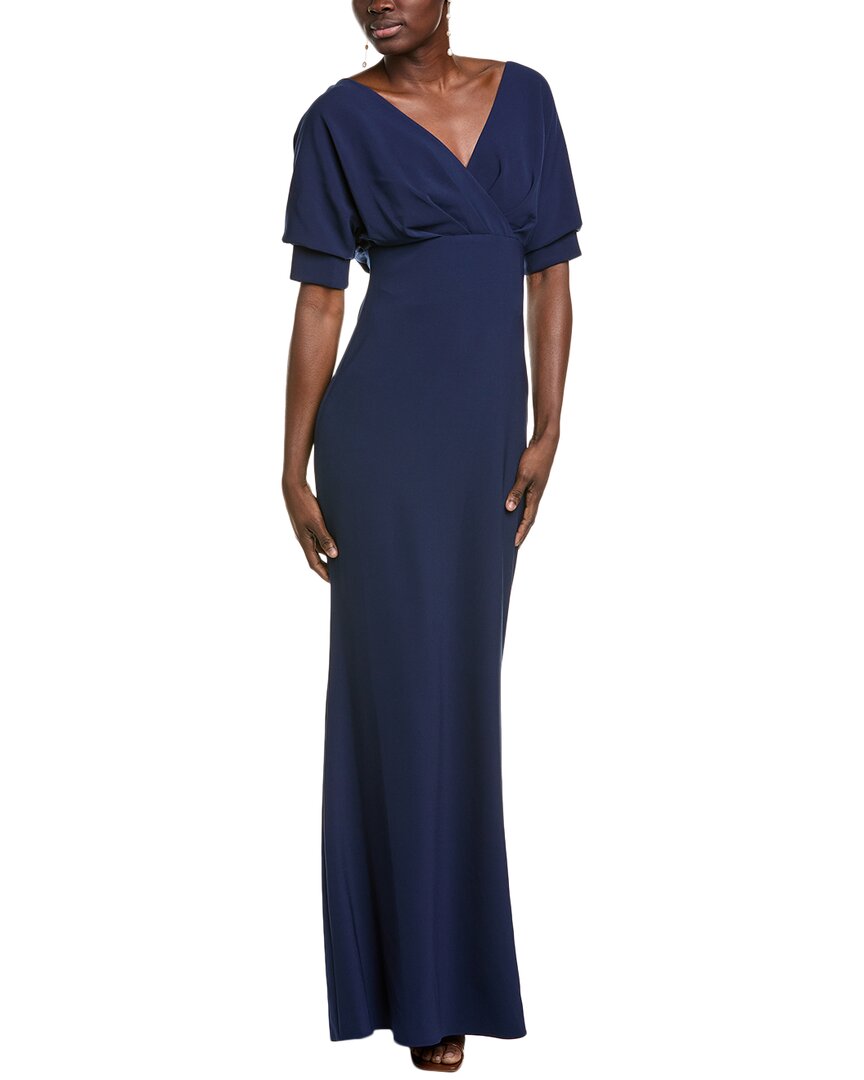 badgley mischka off the shoulder dress Badgley Mischka womens Off-The-Shoulder Dolman Gown, 2, Blue