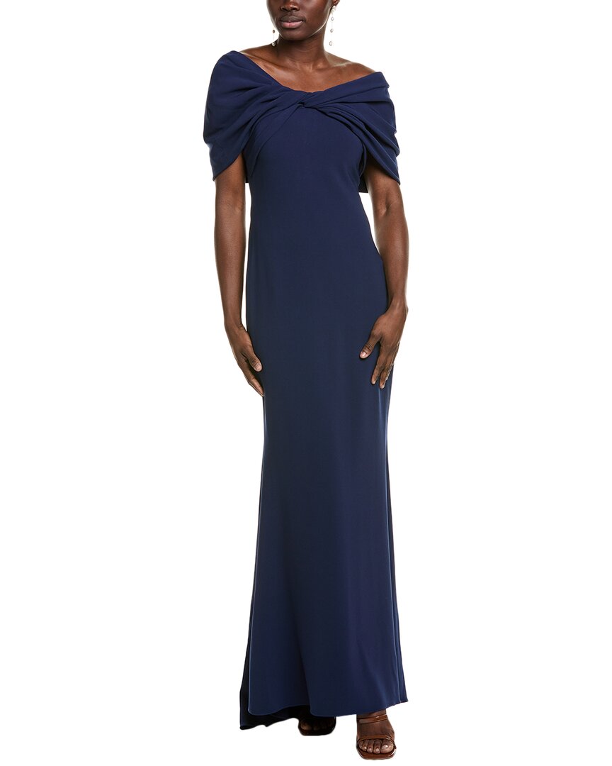 Badgley Mischka Twist Drape Gown Bluefly Badgley Mischka Twist Drape Gown Bluefly