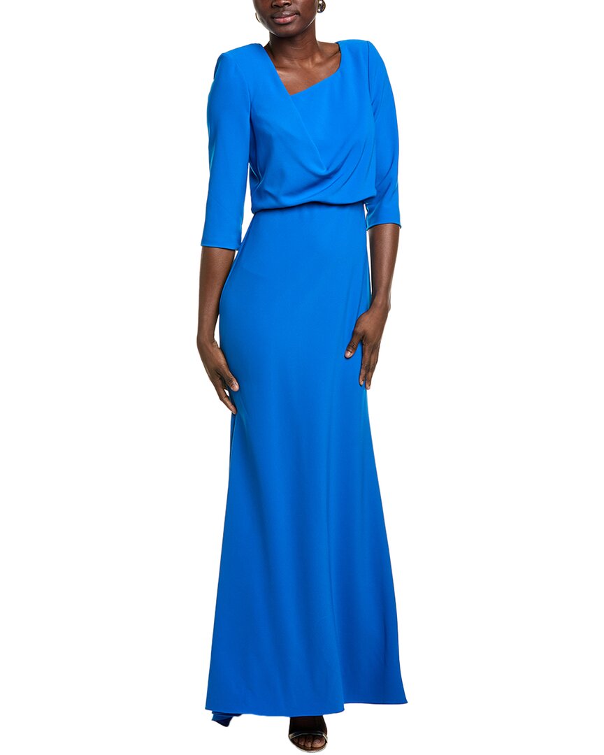 green emerald velvet dress Badgley Mischka Blouson Gown, 2 / Blue