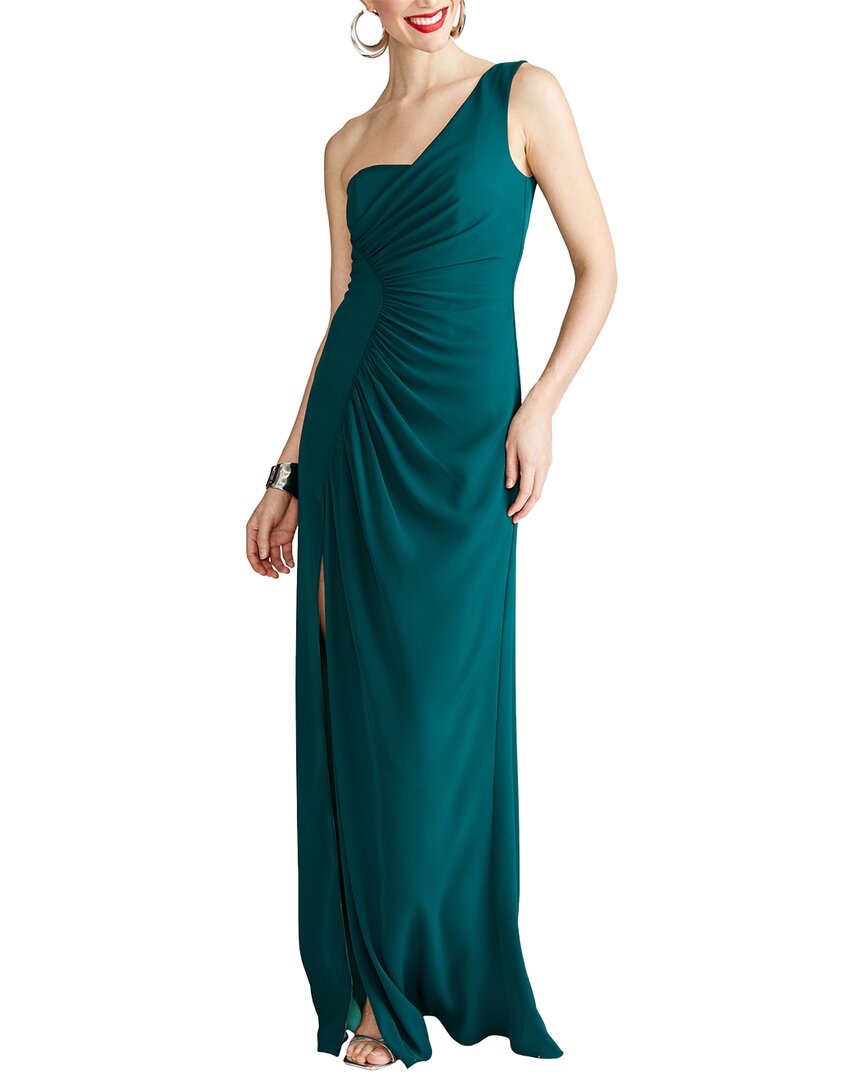 Halston Women's Verdianna One-Shoulder Gown - Lowden Green - Size 8