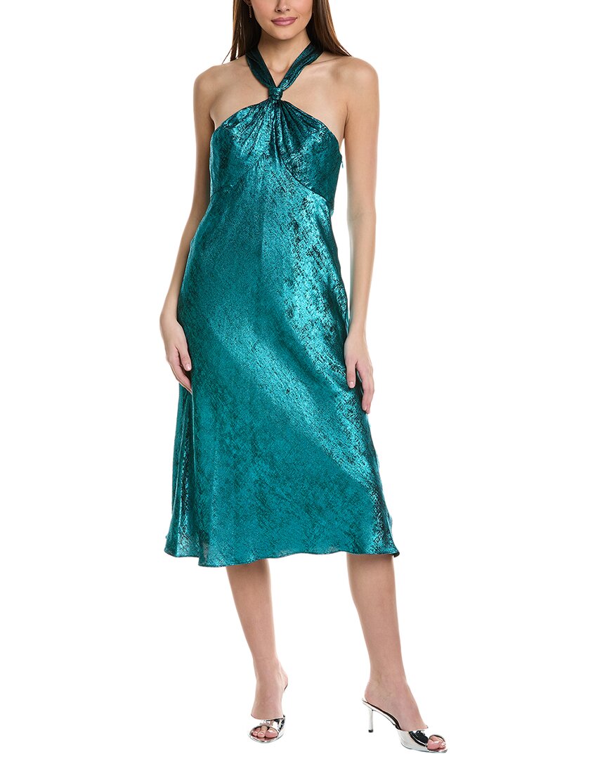 halter neck sleeveless mini dress Lulus Elani Halter Neck Mini Dress In Teal M main image 1