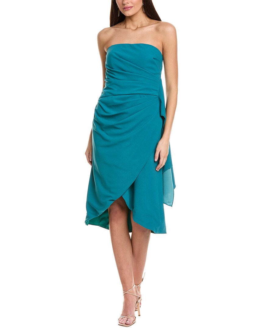 Rene Ruiz Draped Cocktail Dress, Green / 12