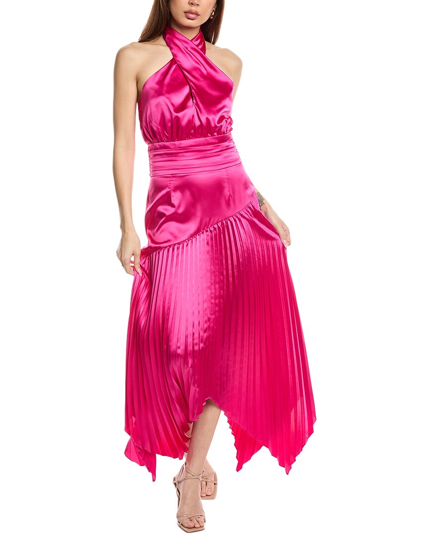 AMUR Dixon Halter Midi Dress, Pink / 2