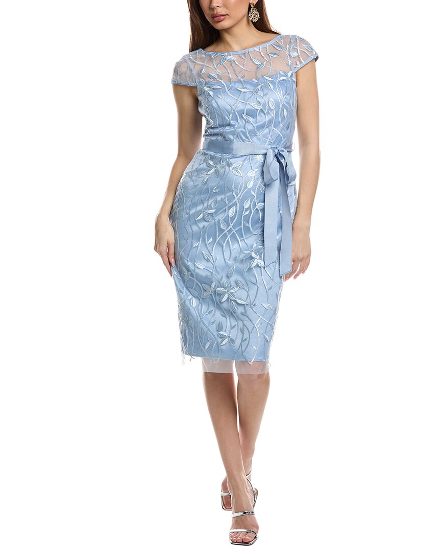 cos dress dark blue Eliza J Embroidered Sheath Dress – Bluefly