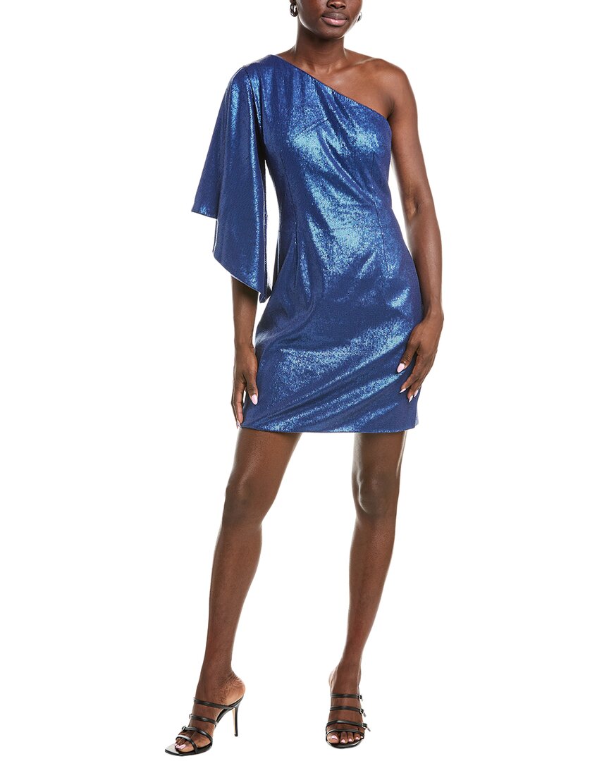Rene Ruiz One-Shoulder Sequin Cocktail Dress, Blue / 0