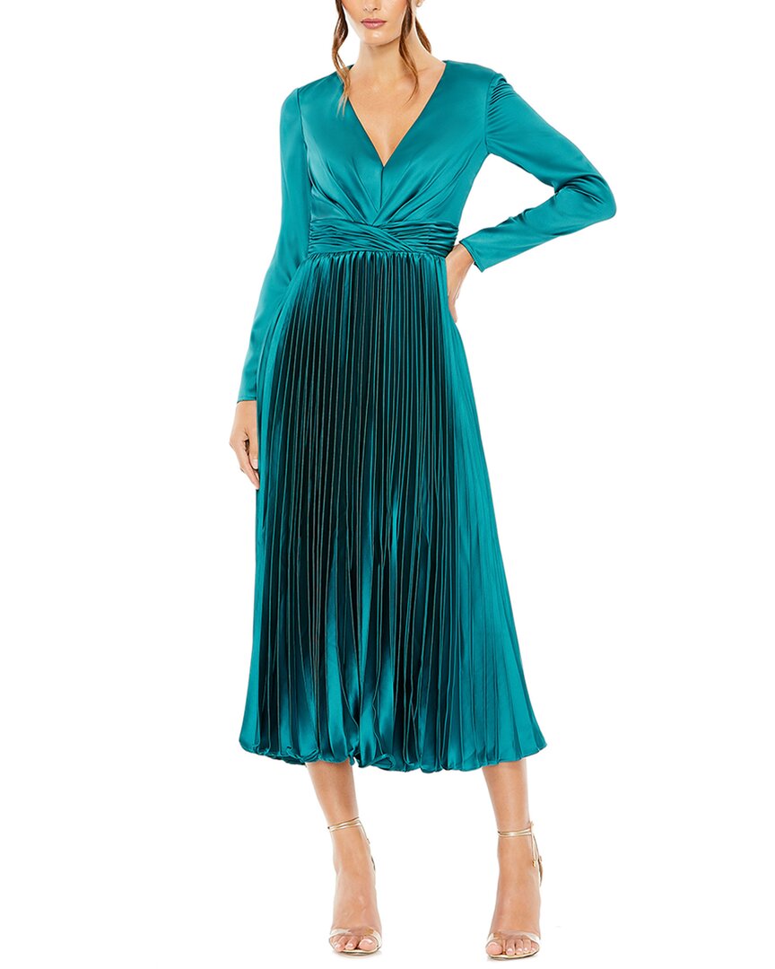 Mac Duggal Pleated Deep-V A-Line Dress Bluefly Mac Duggal Pleated Deep-V A-Line Dress Bluefly