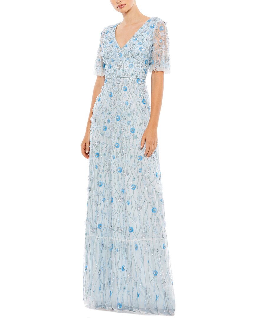 Mac Duggal Embellished Empire Ruffle Hem A-Line Gown  Bluefly