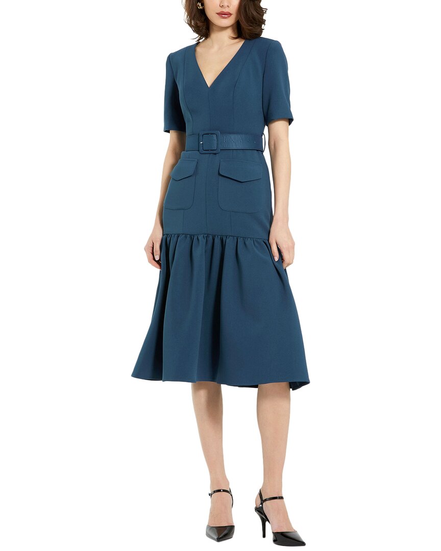 Mac Duggal Crepe Midi Dress With Belt Bluefly Mac Duggal Crepe Midi Dress With Belt Bluefly
