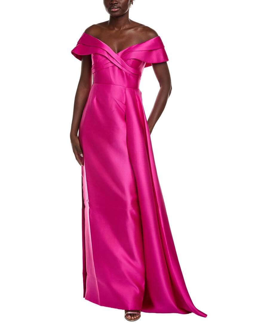 Rene Ruiz Draped Mikado Gown, Pink / 6