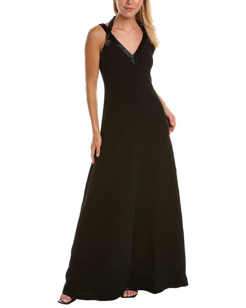 Halston Allison Gown, 4 / Black