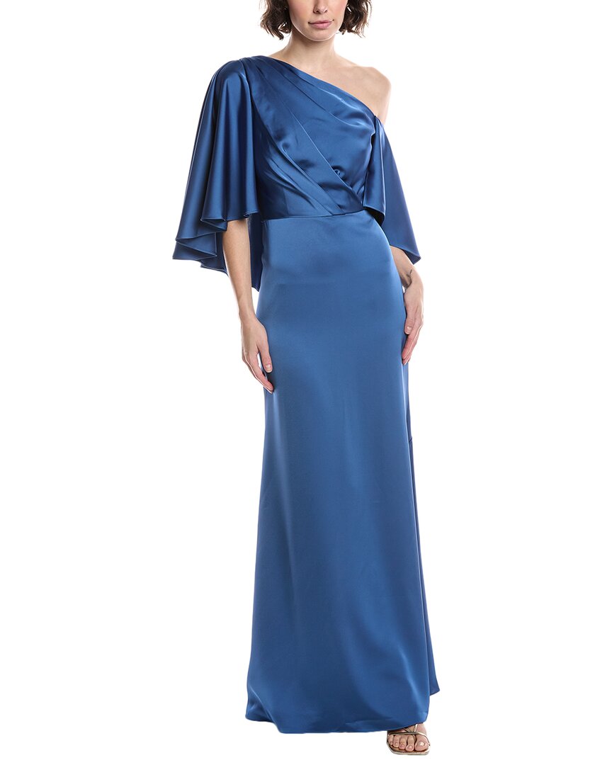 Theia Kia Cape Gown, Blue / 4