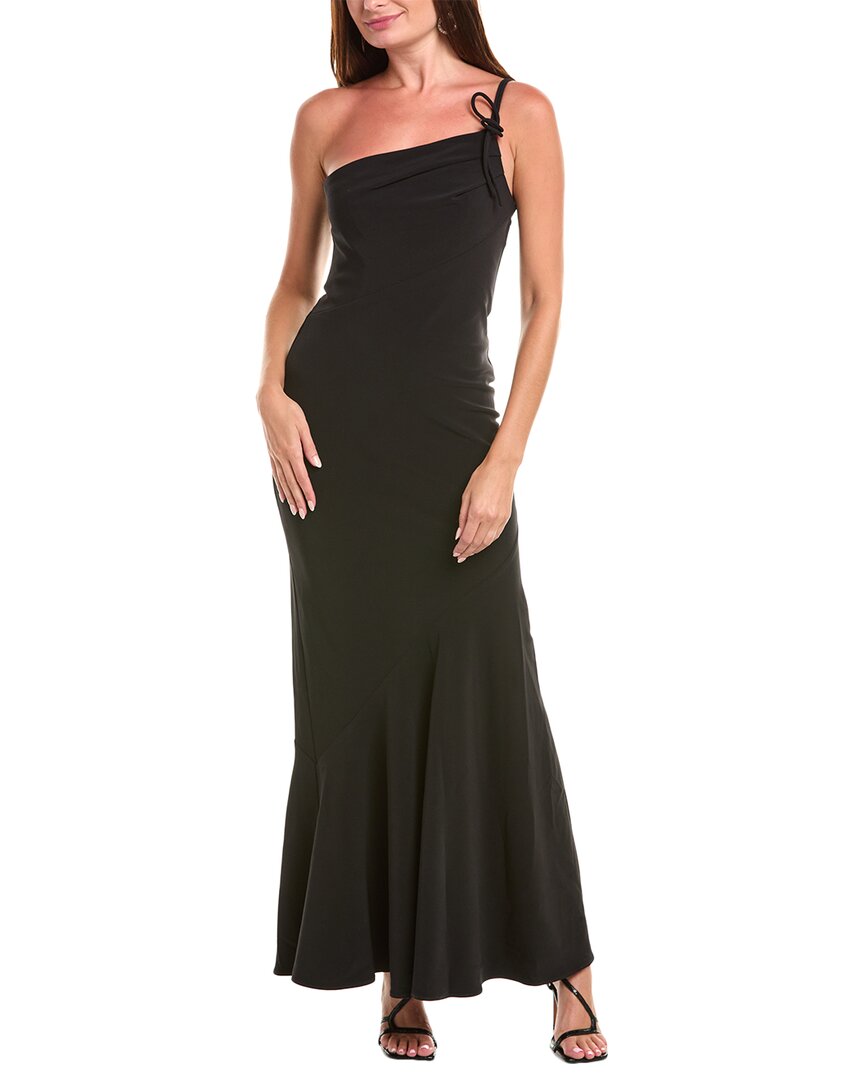 Halston Womens Sybil Gown, 12, Black, Women's