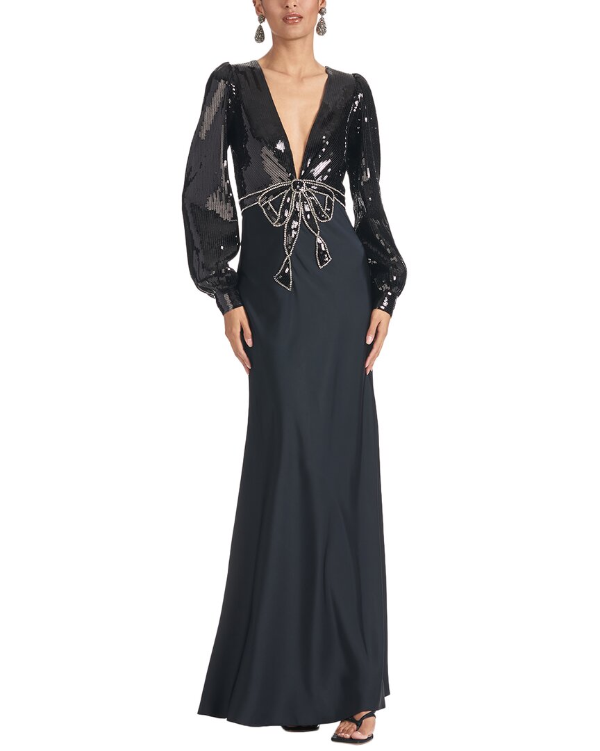 green emerald velvet dress Sachin & Babi Betsy Gown in Pewter
