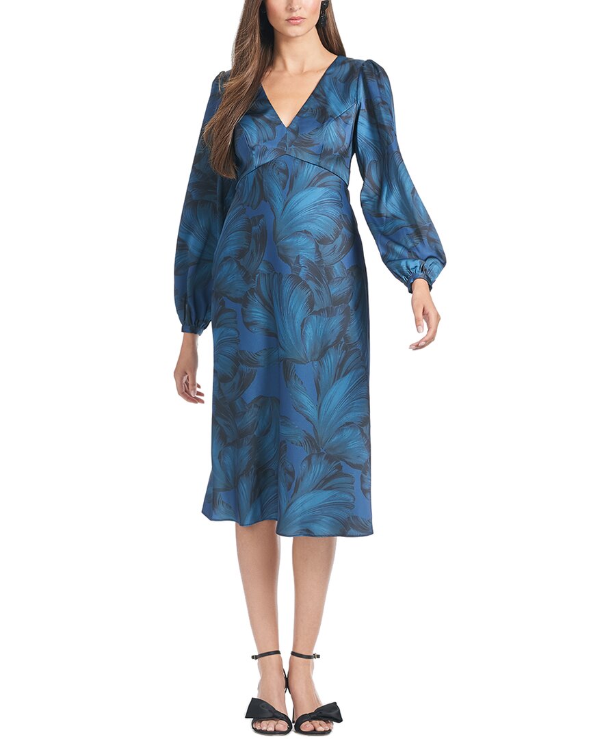 sachin and babi blue dress & Lola - Tonal Petal Color:Blush Category:BABY SHOWER Long Sleeve Open Back The model is 511