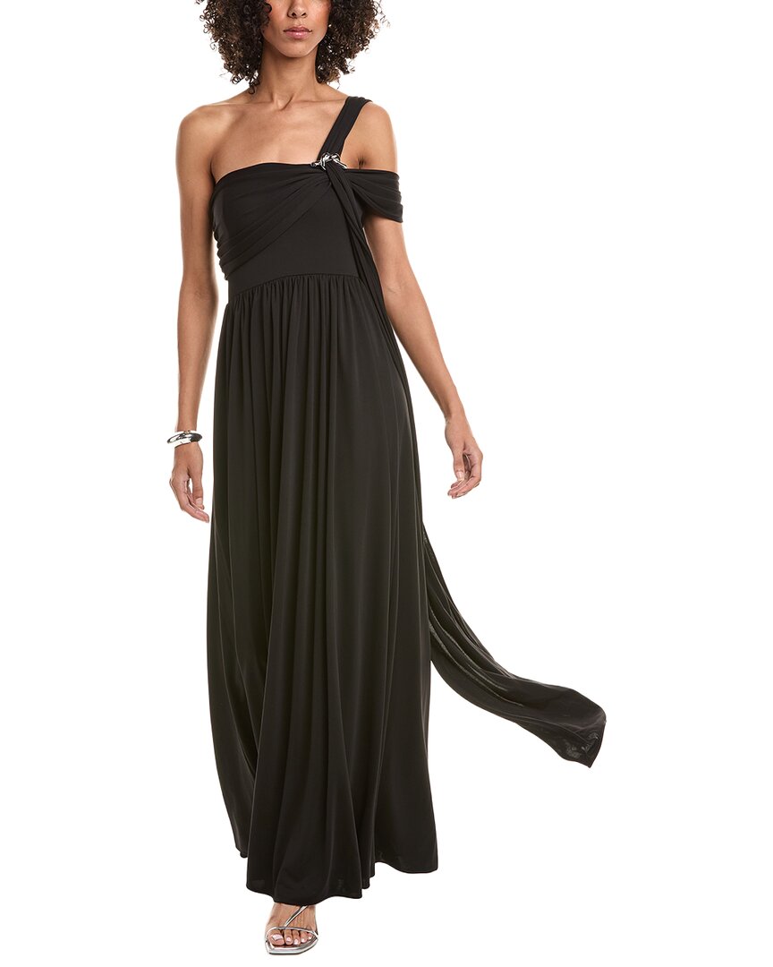 Halston Adena Matte Jersey Dress, Black / 4