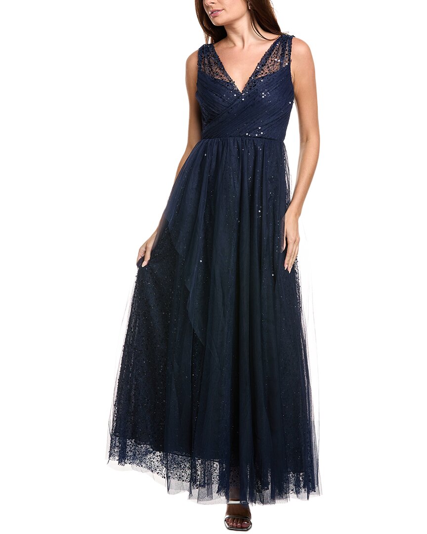 Theia Kiana Beaded Gown, Blue / 0