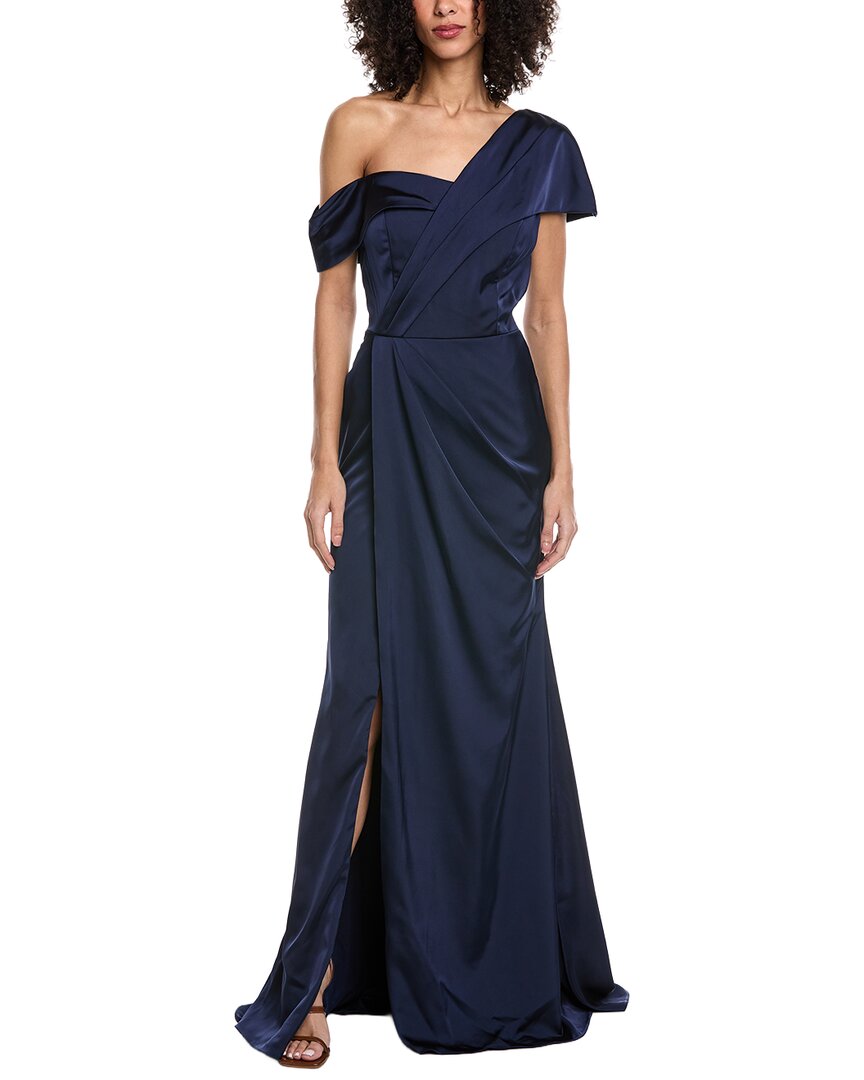Rene Ruiz Off-The-Shoulder Floor-Length Gown