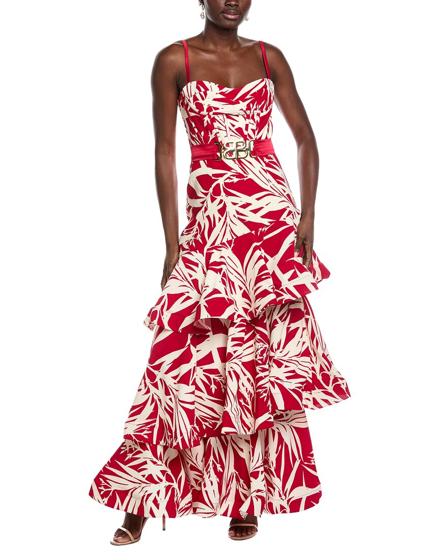 chinese dress ladies Bronx and Banco Womens Sylvie Silk Maxi Dress, M, Red