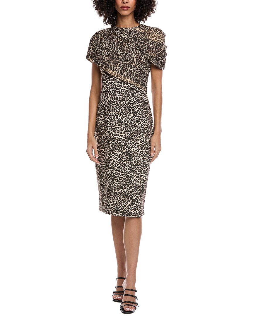 Badgley Mischka | Leopard Cap Sleeve