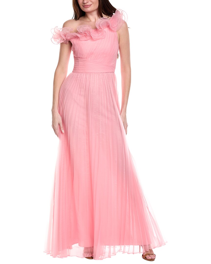 Marchesa Notte Scuplted Wave A-Line Dress