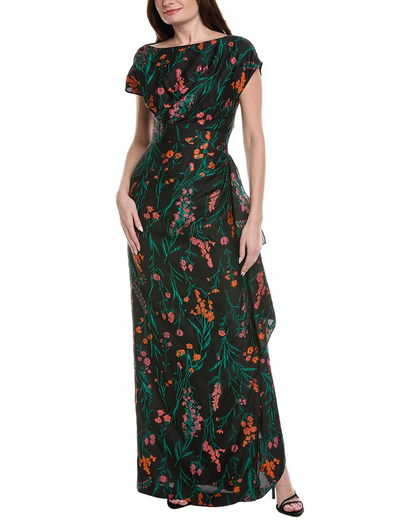 lela rose silk dress Bluebell Faille Scoop Neck Bubble Dress