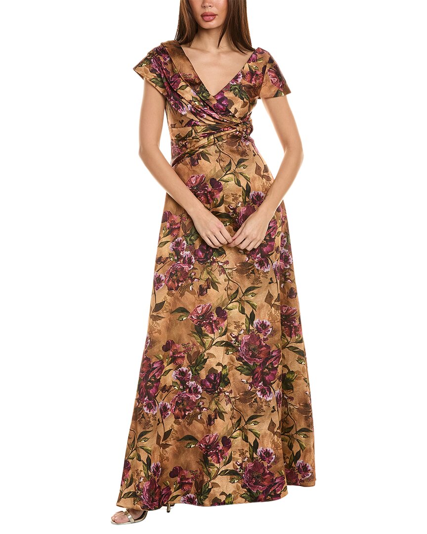 Theia Mikado Gown, Brown Multi / 0
