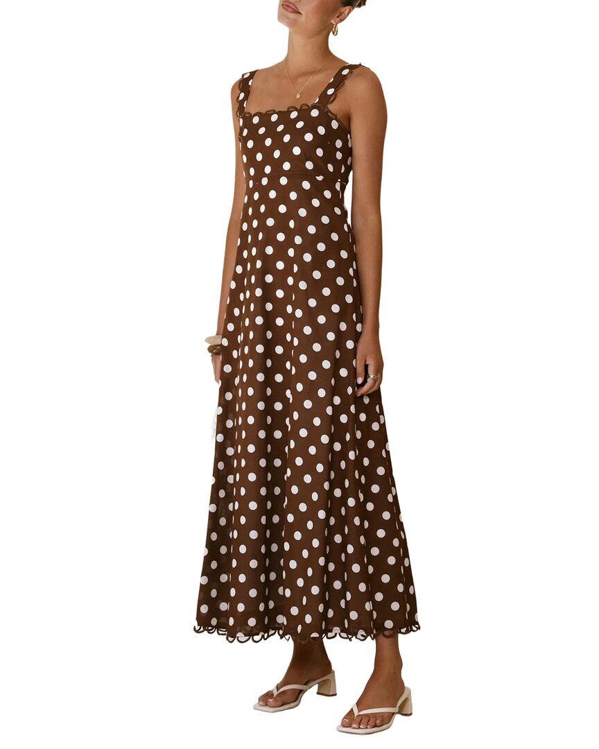 open lace back dress Blue Nautilus Popover Sleeveless Maxi Dress main image 1