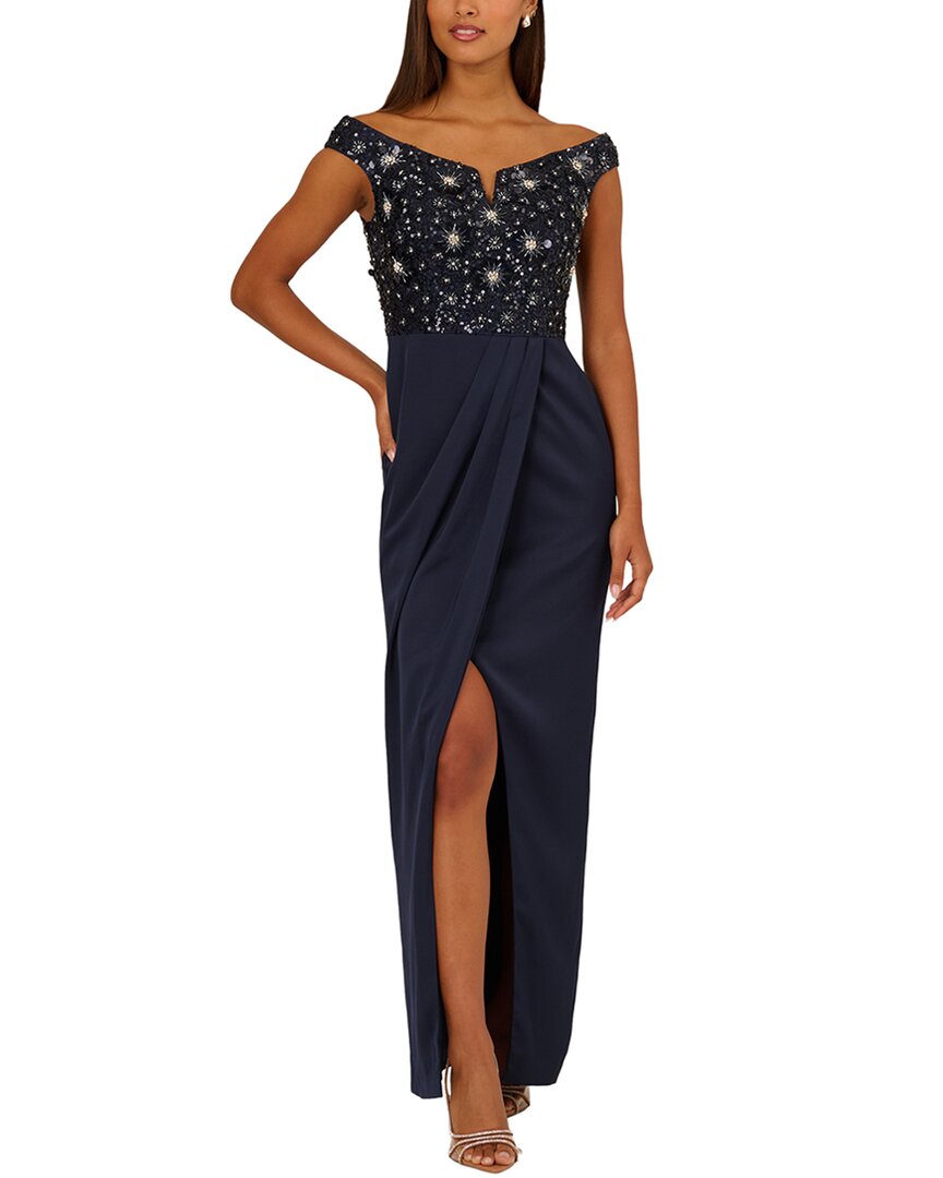 aidan by aidan mattox embellished cocktail dress Aidan Mattox Embellished Maxi Dress