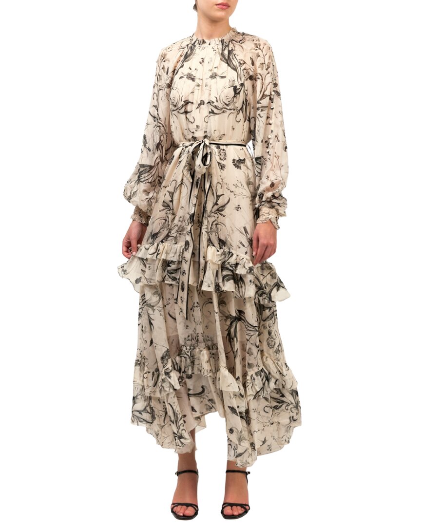 Marchesa Notte Ruffle Silk Chiffon Maxi Dress Bluefly Marchesa Notte Ruffle Silk Chiffon Maxi Dress Bluefly