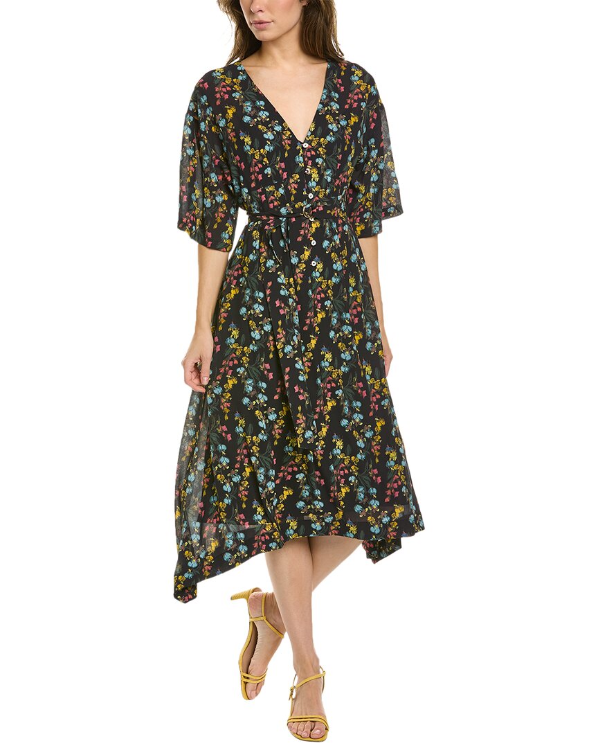 Marchesa Notte Leilani Midi Dress, 2 / Black