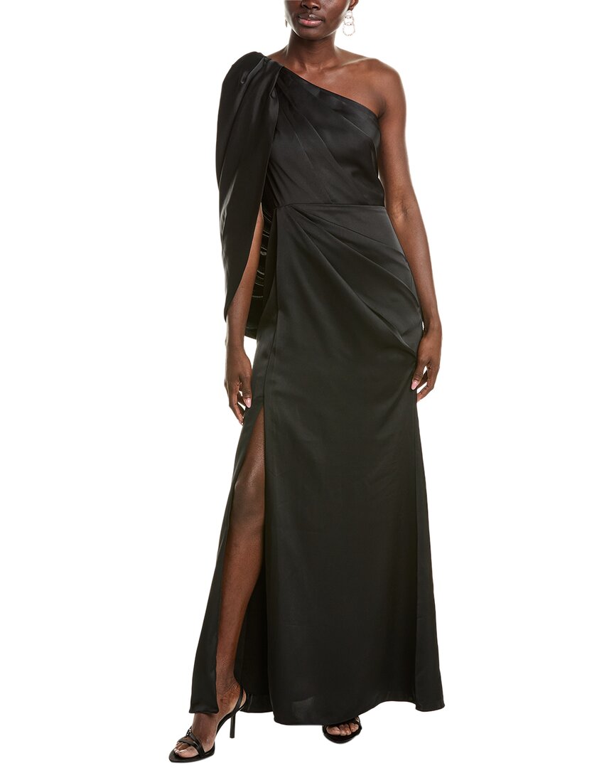 Theia Womens Tori One-Shoulder Gown, 0, Black Theia Womens Tori One-Shoulder Gown, 0, Black