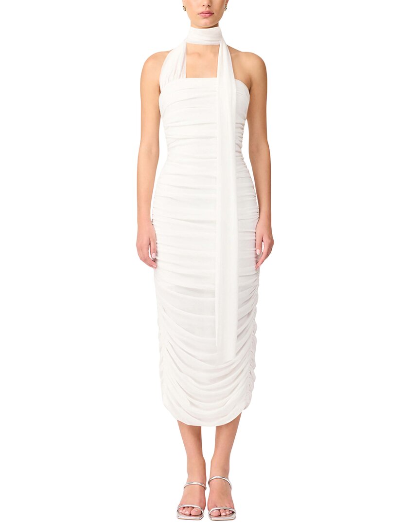 Darya Fitted Midi Dress - White - S