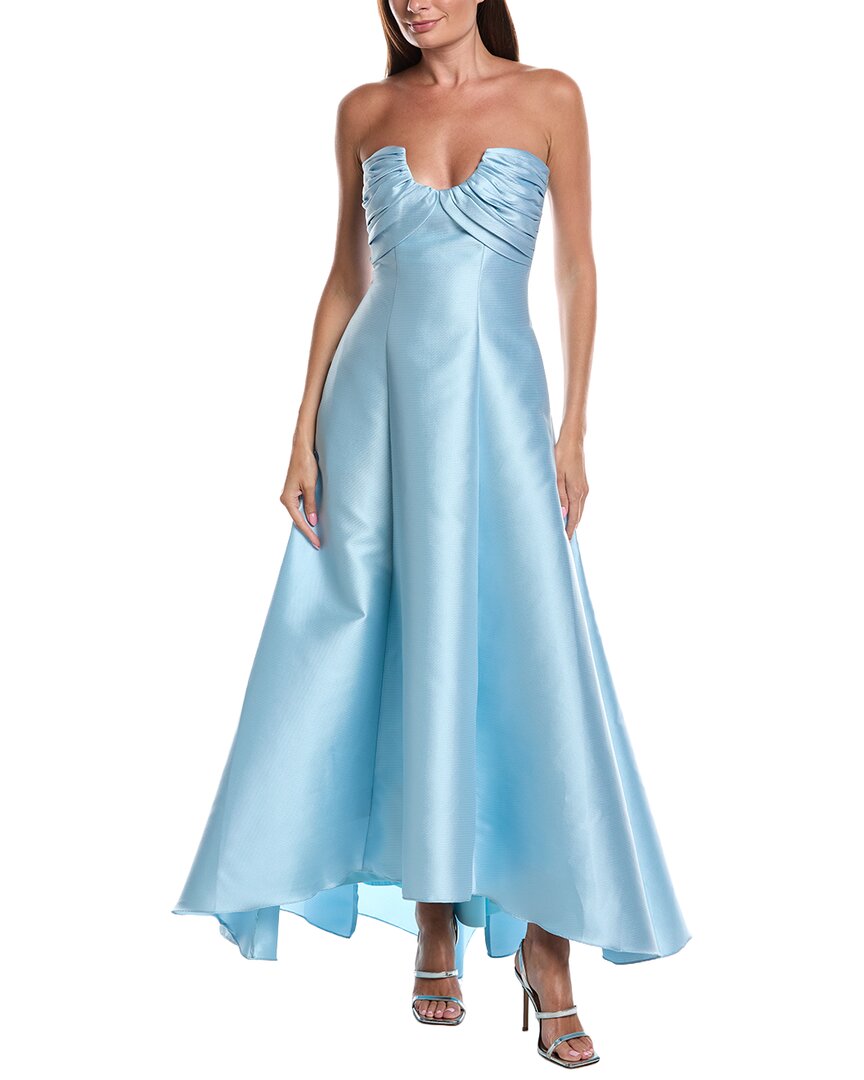 Badgley Mischka Strpls Scoop Hi Low Maxi Dress