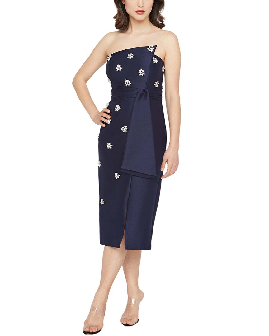 Kay Unger Women's Ria Embellished Midi Dress - Blue - Size 12