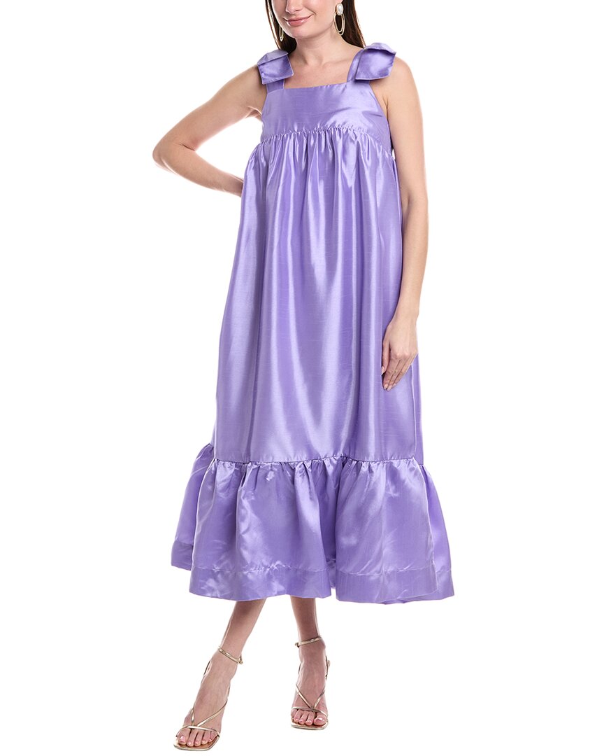 strapless open back dress Amur Irvin Midi Dress