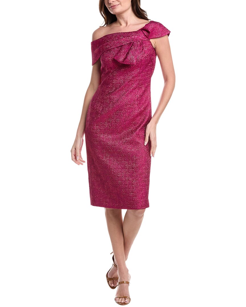 rickie freeman for teri jon dresses Pebble Jacquard Asymmetrical Bow Dress Size 16 Kohls Junior Womens SO Aline silhouette Gowns for mother of bride Color Code:17