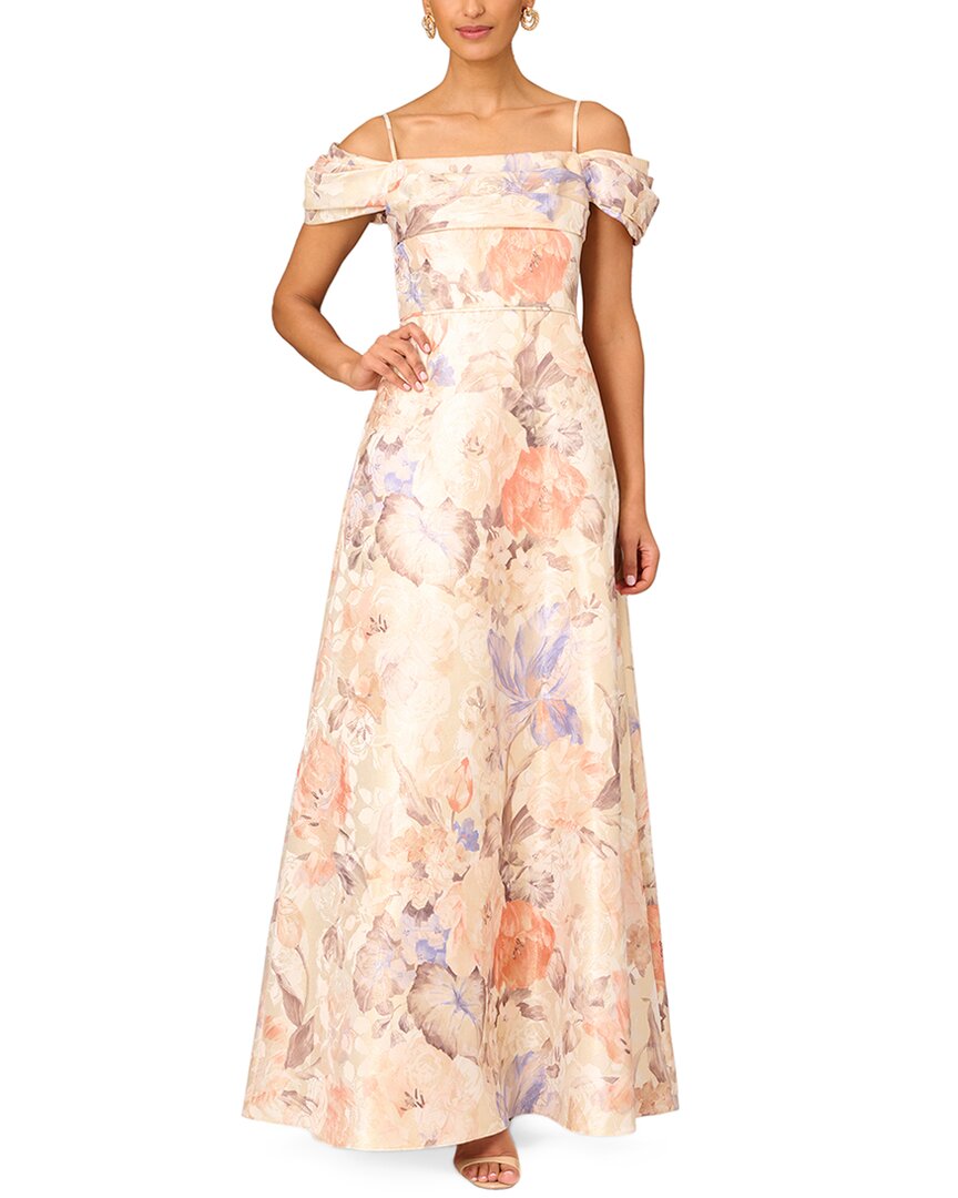 Aidan Mattox Off Shoulder Pleated Bodice Gown Aidan Mattox Off Shoulder Pleated Bodice Gown