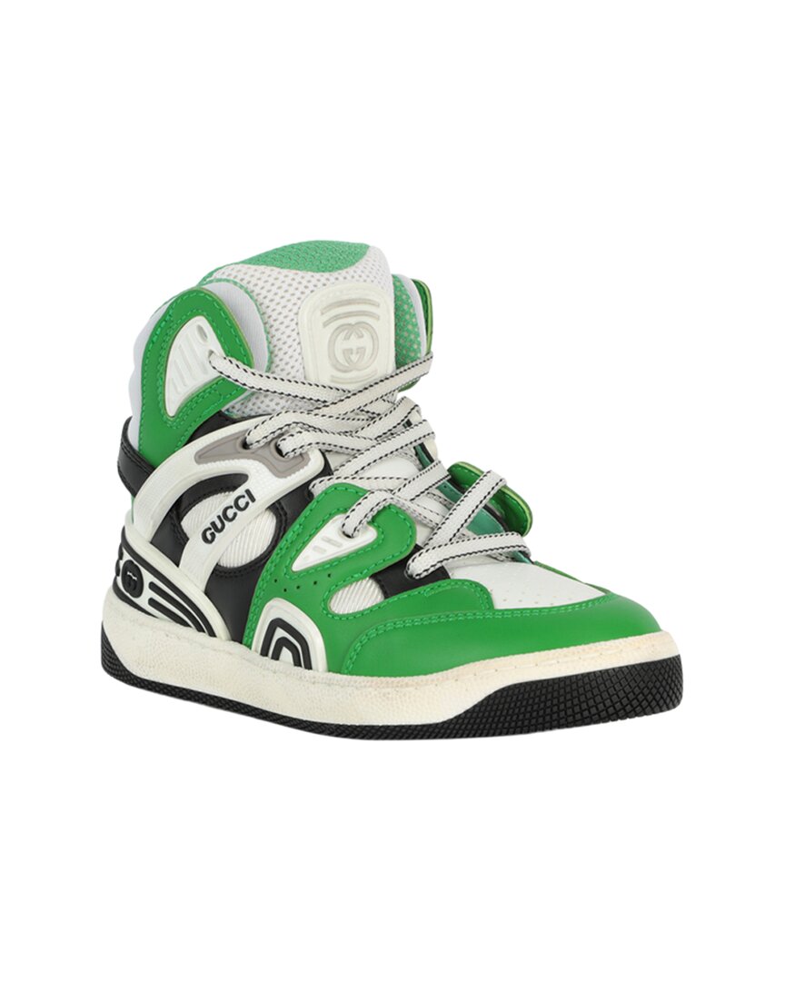 Gucci Basket Leather High-Top Sneaker – Bluefly