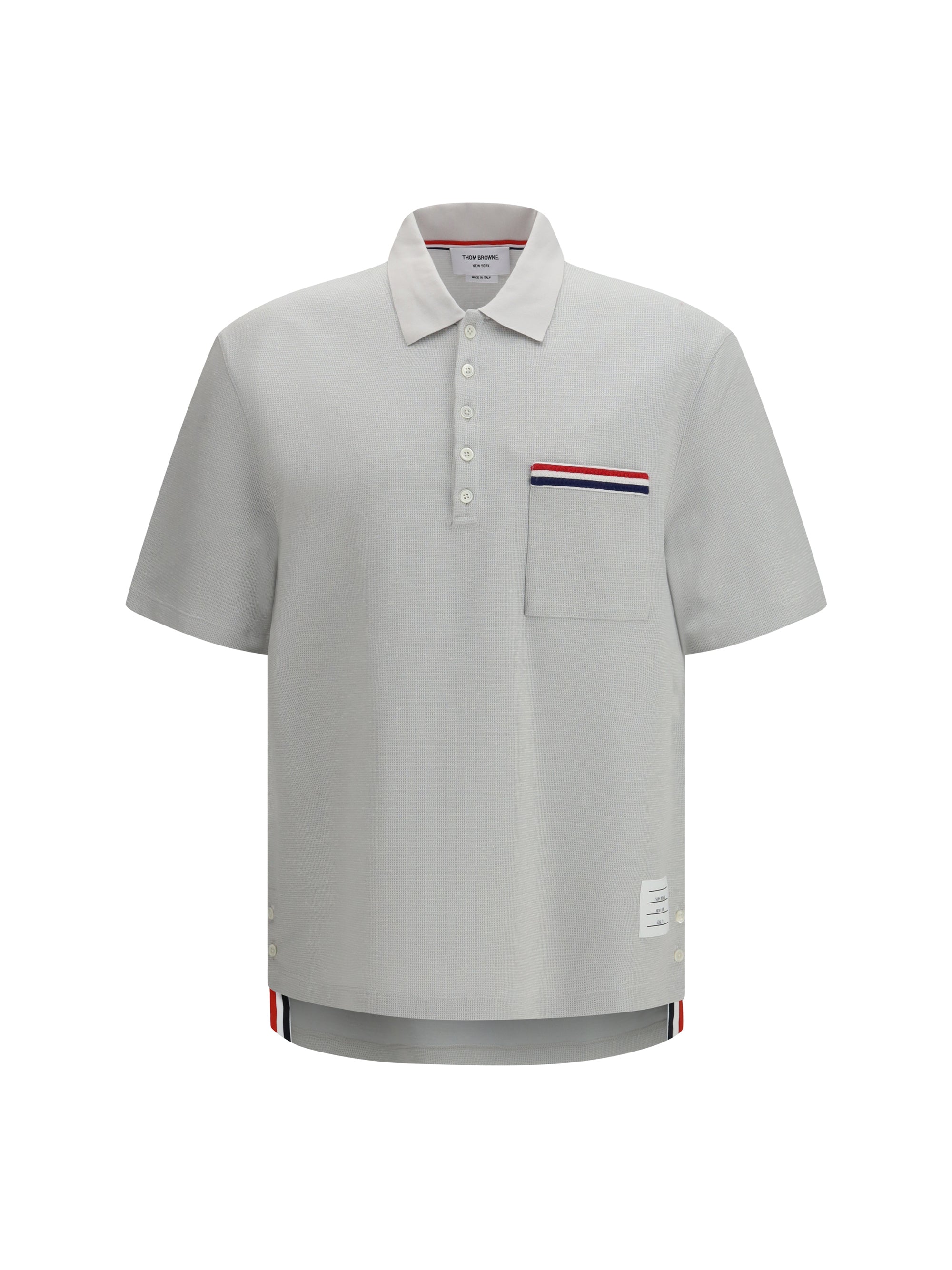 THOM BROWNE ポロシャツ グレー　size1 Thom Browne Men Short-Sleeve Polo With Chest Pocket – Bluefly