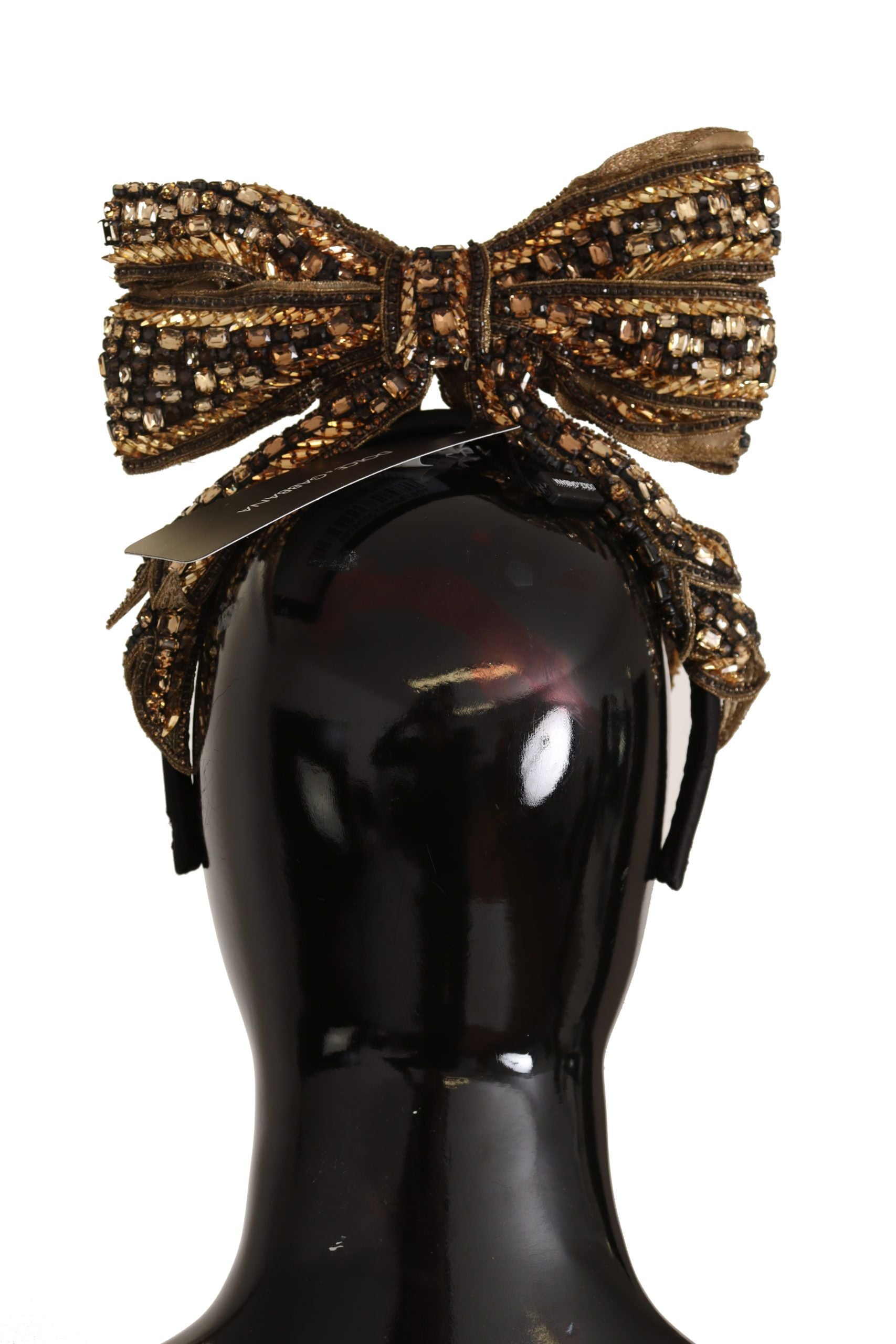 Dolce & Gabbana Black Silk White Hair Parrucchiera Diadem Headband Dolce & Gabbana Black Diadem Headband Multicolored Embellishment main image 2