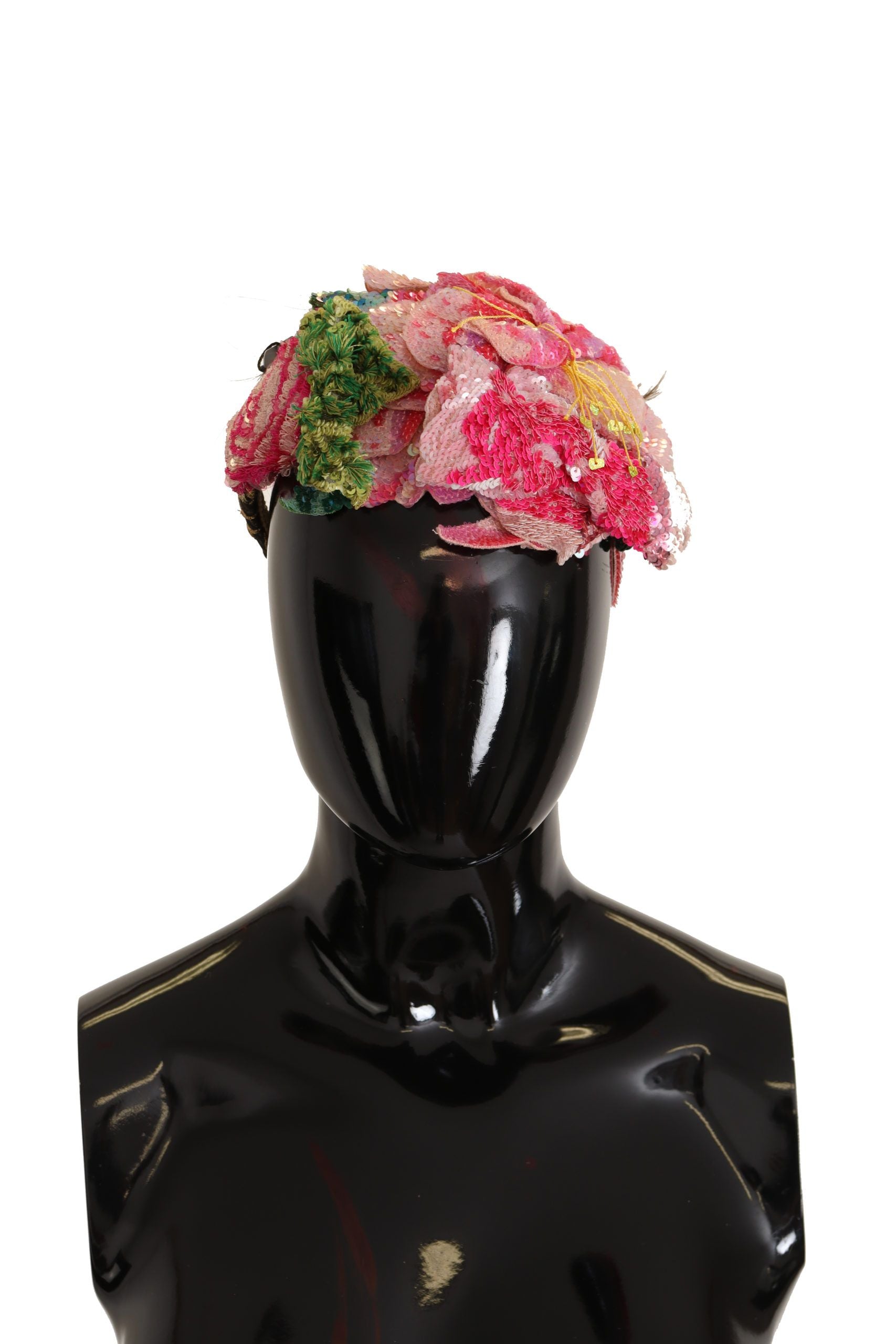 Dolce & Gabbana Black Viscose White Hair Parrucchiera Headband Diadem Dolce & Gabbana Black Diadem Headband Multicolored Embellishment main image 2