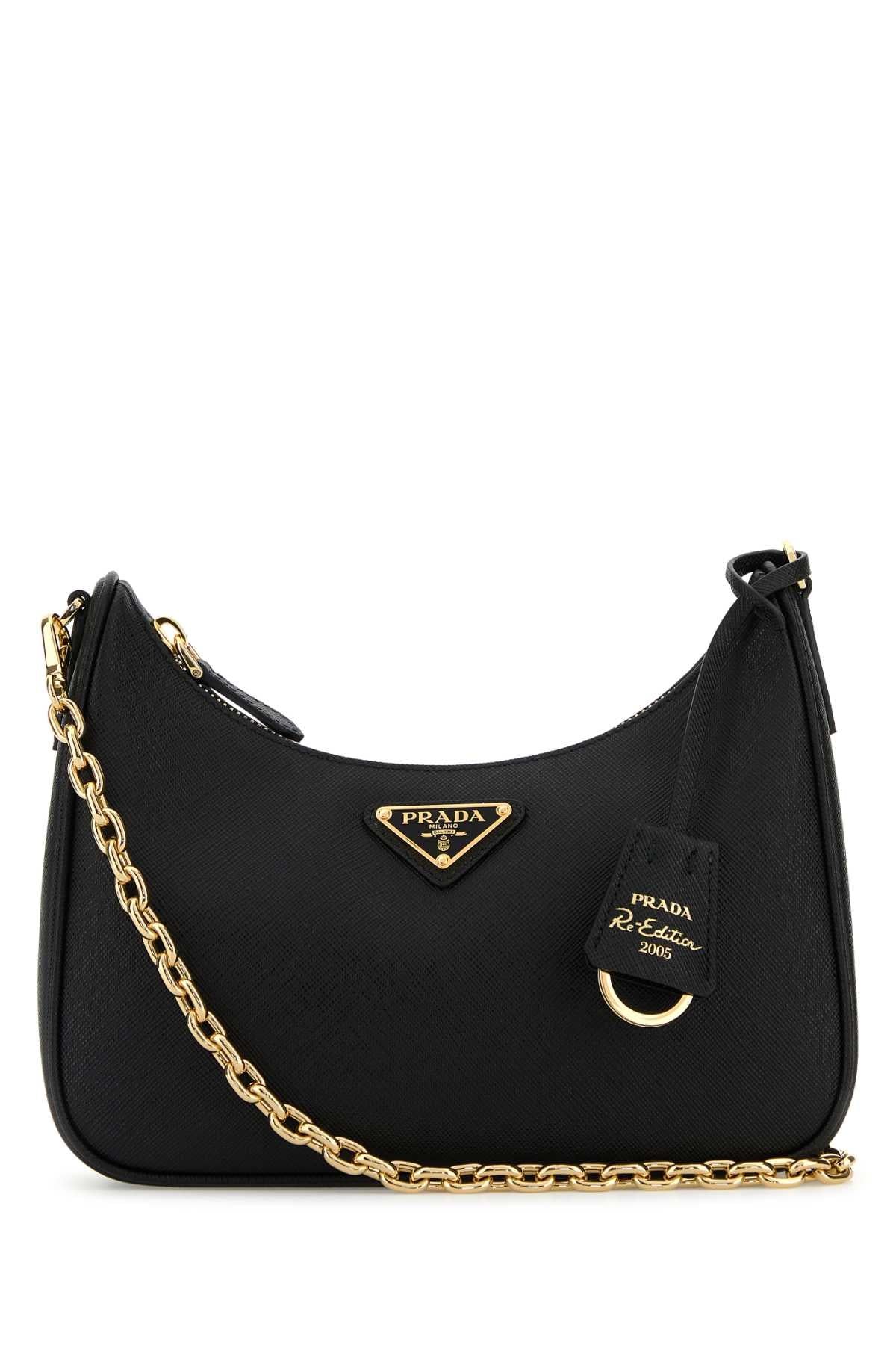 Prada Women Black Leather Re-Edition 2005 Shoulder Bag – Bluefly