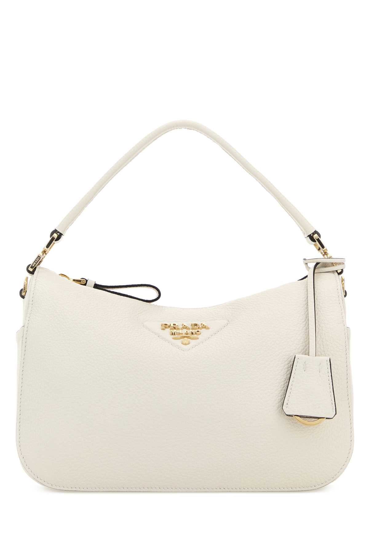 Prada Women Ivory Leather Small Handbag – Bluefly
