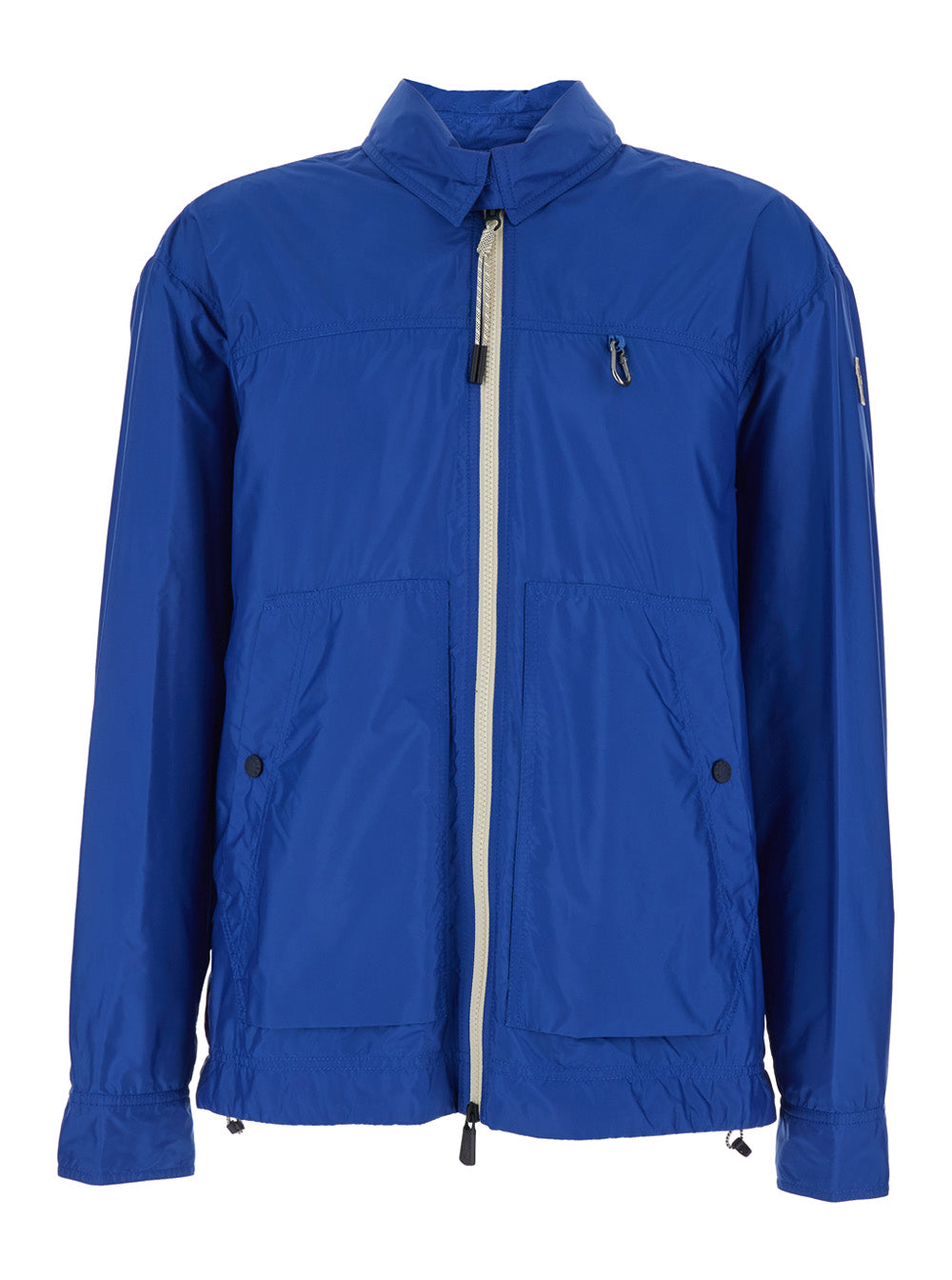 Moncler Grenoble Men 'Brive' Blue Jacket With High Collar And Logo