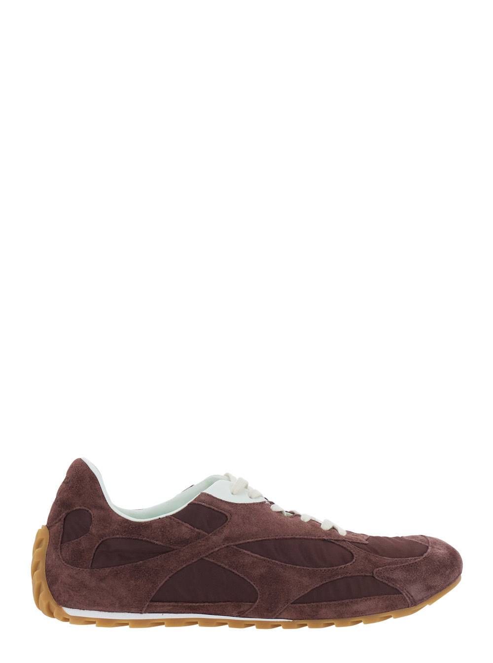 Bottega Veneta Men 'Orbit Flash' Bordeaux Low Top Sneakers With