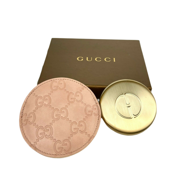 Gucci Women's Baby Pink Guccissima Leather Compact Mirror with Pouch 2 –  Bluefly
