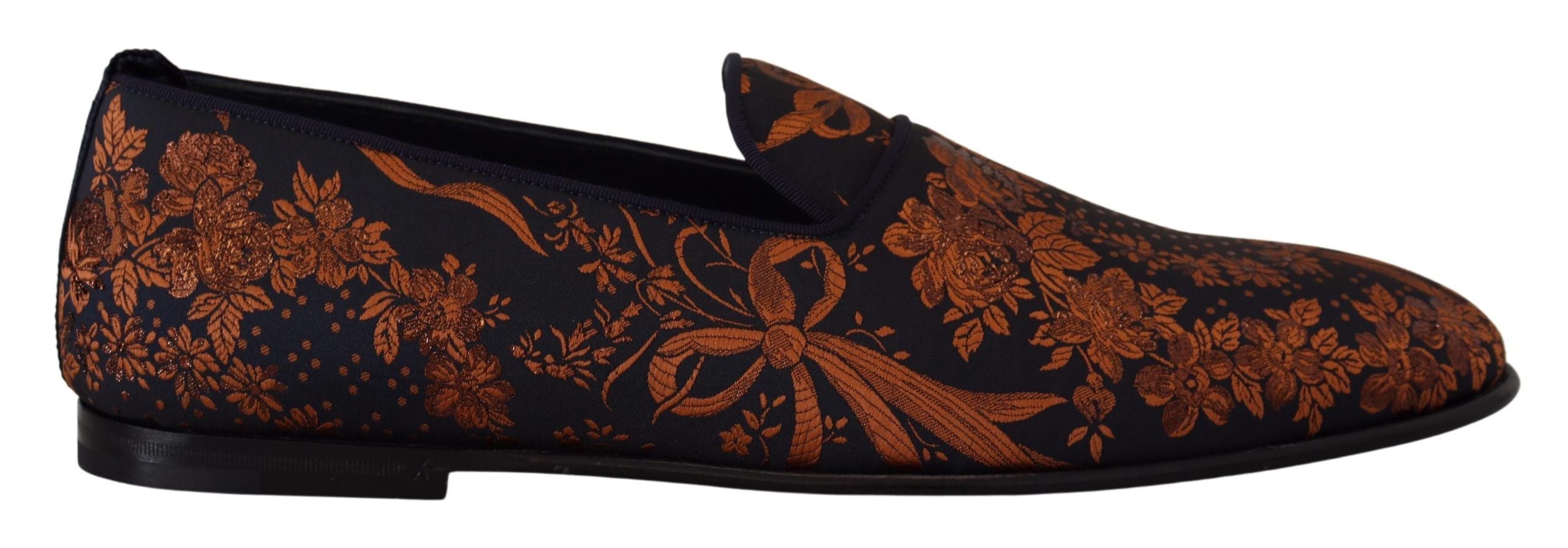 Dolce & Gabbana Blue Rust Floral Slippers Loafers Men's Shoes  Bluefly