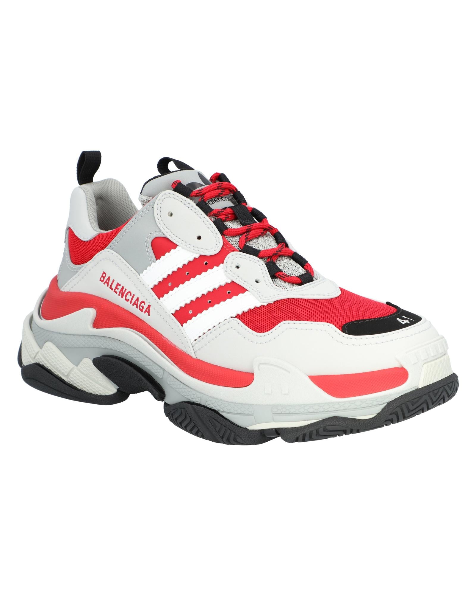 Balenciaga Triple S Sneaker Red White Grey Chunky Sole Men