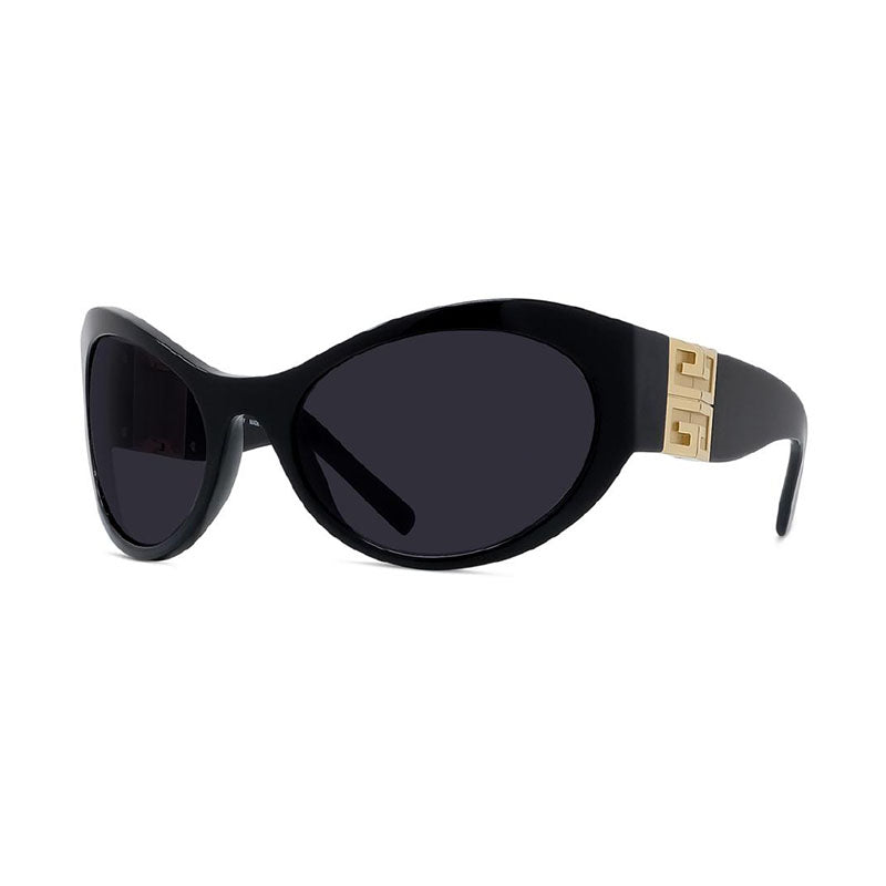 Givenchy Sunglasses Oval Full Rim, Shiny Black/Gold Frame  display picture 1
